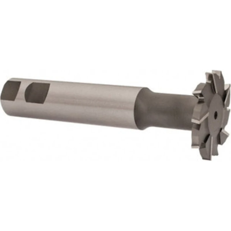 Made in USA 2 Diam, 1/4 Wide, Cobalt T-Slot Cutter 51/64 Neck Diam, 1-9/16 Neck Length, 1 Shank Diam, 5-11/16 OAL, Un...